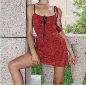 Realisation Par Inez Printed Strappy Mini Dress in Fortune